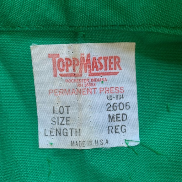 Vintage 60s green coveralls mechanic utility M/L - Picture 6 of 8